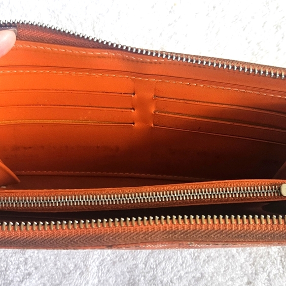 GOYARD Long Leather Wallet Matignon GM Wallet Orange Signature Chevron In Box - Picture 4 of 10